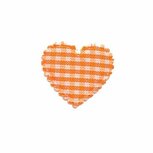 Applicatie ruitjes hart oranje klein 25 x 20 mm (ca. 25 stuks) Applicatie ruitjes hart oranje klein 25 x 20 mm (ca. 25 stuks)