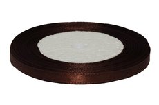 Bruin enkelzijdig satijnband 7 mm (ca. 22 m) Bruin enkelzijdig satijnband 7 mm (ca. 22 m)