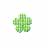 Applicatie geruite bloem groen-wit klein 20 mm (ca. 25 stuks) Applicatie geruite bloem groen-wit klein 20 mm (ca. 25 stuks)