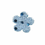 Applicatie glitter bloem blauw klein 25 mm (ca. 25 stuks) Applicatie glitter bloem blauw klein 25 mm (ca. 25 stuks)