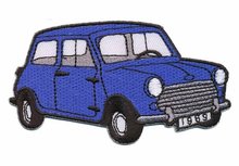 Opstrijkbare applicatie auto 'Mini' blauw (5 stuks) Opstrijkbare applicatie auto 'Mini' blauw (5 stuks)