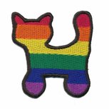 Opstrijkbare applicatie regenboog poes (5 stuks) Opstrijkbare applicatie regenboog poes (5 stuks)