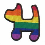 Opstrijkbare applicatie regenboog hond (5 stuks) Opstrijkbare applicatie regenboog hond (5 stuks)