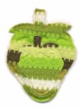 Applicatie retro fruit groen-wit 45 x 55 mm (10 stuks) Applicatie retro fruit groen-wit 45 x 55 mm (10 stuks)