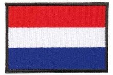 Opstrijkbare applicatie Nederlandse vlag (5 stuks)