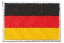 Opstrijkbare applicatie Duitse vlag (5 stuks)