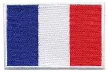 Opstrijkbare applicatie Franse vlag (5 stuks)