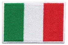 Opstrijkbare applicatie Italiaanse vlag (5 stuks)