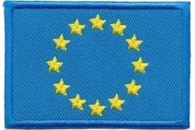 Opstrijkbare applicatie vlag Europese Unie (5 stuks)