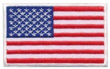 Opstrijkbare applicatie vlag USA (5 stuks)