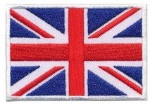 Opstrijkbare applicatie Britse vlag (5 stuks)