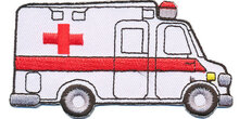 Opstrijkbare applicatie ambulance (5 stuks)