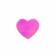 Applicatie glim hart glad roze klein 20 x 20 mm (ca. 25 stuks)