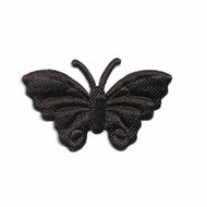 Applicatie vlinder zwart middel 40 x 25 mm (ca. 25 stuks)
