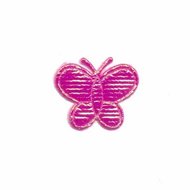 Applicatie glim vlinder fuchsia klein 20 x 20 mm (ca. 25 stuks)