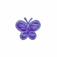 Applicatie glim vlinder paars klein 20 x 20 mm (ca. 25 stuks)
