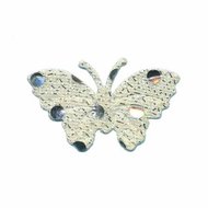 Applicatie glitter vlinder creme middel 40 x 25 mm (ca. 25 stuks)