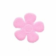Applicatie bloem roze vilt middel 30 mm (ca. 100 stuks)