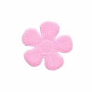 Applicatie bloem roze vilt middel 30 mm (ca. 100 stuks)
