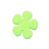 Applicatie bloem NEON groen vilt middel 30 mm (ca. 100 stuks)