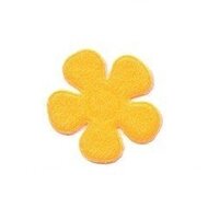 Applicatie bloem NEON oranje vilt middel 30 mm (ca. 100 stuks)