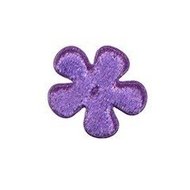Applicatie bloem paars fluweel klein 25 mm (ca. 25 stuks)