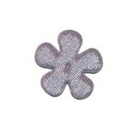 Applicatie bloem grijs fluweel klein 25 mm (ca. 25 stuks)