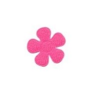 Applicatie bloem fuchsia vilt klein 20 mm (ca. 100 stuks)