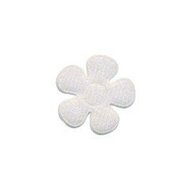 Applicatie bloem wit vilt klein 20 mm (ca. 100 stuks)
