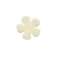 Applicatie bloem creme vilt klein 20 mm (ca. 100 stuks)