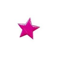 Applicatie glim ster fuchsia klein 18 mm (ca. 100 stuks)