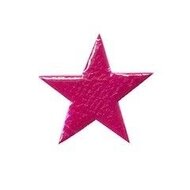 Applicatie glim puntige ster fuchsia 30 mm (ca. 25 stuks)