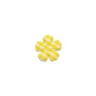 Applicatie geruite bloem geel-wit mini 15 mm (ca. 100 stuks)