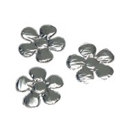 Applicatie bloem zilver klein 27 mm (ca. 25 stuks)