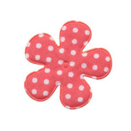 Applicatie bloem meloen met witte stip katoen middel 35 mm (ca. 25 stuks)