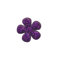 Applicatie glitter bloem paars klein 20 mm (ca. 25 stuks)