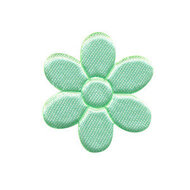 Applicatie bloem mintgroen satijn effen middel 30 mm (ca. 25 stuks)