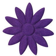 Applicatie bloem paars met puntige blaadjes effen satijn groot 48 mm (ca. 25 stuks)