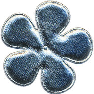 Applicatie bloem zilver EXTRA GROOT 65 mm (ca. 25 stuks)