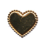 Applicatie hart goud middel 35 x 30 mm (ca. 25 stuks)