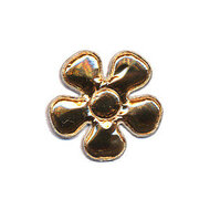 Applicatie bloem goud klein 27 mm (ca. 25 stuks)