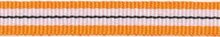 Oranje-wit-zwart streep grosgrain/ribsband 10 mm (ca. 25 m)