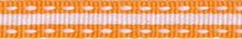 Oranje-wit stippel/streep grosgrain/ribsband 10 mm (ca. 25 m)