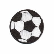 Opstrijkbare applicatie voetbal klein (5 stuks)