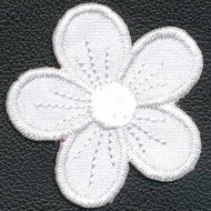 Applicatie bloem wit (10 stuks)