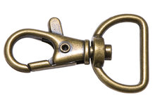 Musketonhaak / sleutelhanger bronskleurig 20 mm (10 stuks)