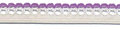 Wit-lila elastiek met sierrand 12 mm 