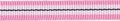 Licht roze-wit-zwart streep grosgrain/ribsband 10 mm (ca. 25 m)