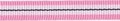 Licht roze-wit-zwart streep grosgrain/ribsband 10 mm (ca. 25 m)