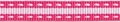 Fuchsia-wit stippel/streep grosgrain/ribsband (ca. 25 m)